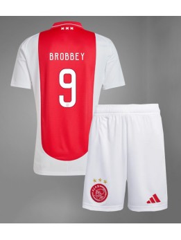 Billige Ajax Brian Brobbey #9 Hjemmedraktsett Barn 2024-25 Kortermet (+ Korte bukser)